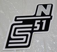 Box Sticker S51 N - black / white / silver