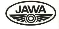 Nálepka JAWA - černo / bílá 100x50