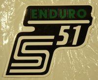 Nálepka schránky S51 ENDURO - č/b/zelená
