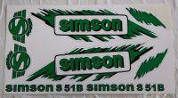 SIMSON Stickers - Set - green - not original Pattern