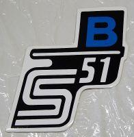 Box Sticker S51 B - black / white / blue