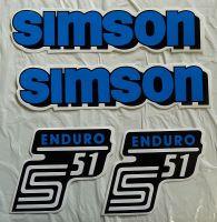 SIMSON ENDURO Stickers - Set - blue