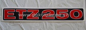 Box Sticker - ETZ 250 - black / white / red - not original