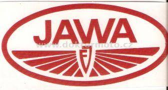 Nálepka JAWA FJ - červenobílá 100x50