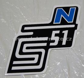Box Sticker S51 N - black / white / blue
