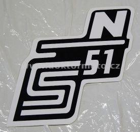 Box Sticker S51 N - black / white