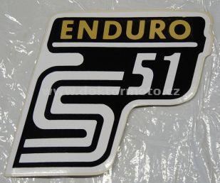 Box Sticker S51 ENDURO - black / white / gold