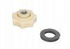 Cover nut M6 through - cream (Simson-SR, Schwalbe, Star, MZ)