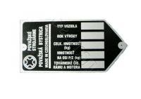 Type plate JAWA Pionýr (20, 21 23), Povážská Bystrica