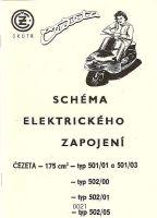 Schéma elektrického, zapojení ČZ 501,502