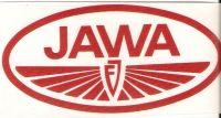 JAWA FJ Sticker - red and white - 100x50