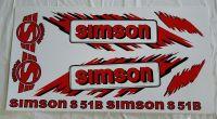 SIMSON Stickers - Set - red