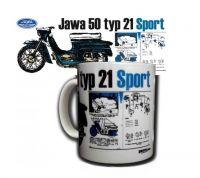 Hrnek s potiskem motocyklu (Jawa 50 typ 21 sport)
