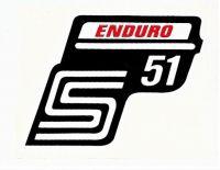 Box sticker S51 ENDURO - b/w/red ( Simson )