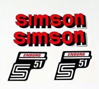 SIMSON ENDURO Stickers - Set - red