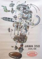 Engine diagram poster (Jawa 350 - 354/06)