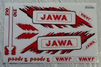 Nálepky JAWA sada - červená, BAB 210