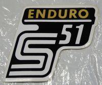 Nálepka schránky S51 ENDURO - č/b/zlatá