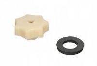 Cover nut M6 through - cream (Simson-SR, Schwalbe, Star, MZ)