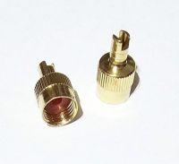 Čepička ventilku zlatá