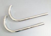 Exhaust elbows - set of 2 pcs (ČZ 125 B, T), chrome / EU