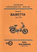 Jawa 50 Babetta typ 210- dvourychlostní, katalog ND