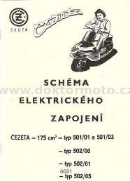 Schéma elektrického, zapojení ČZ 501,502