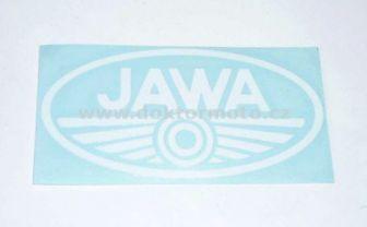 Nálepka JAWA - bílá 100x50