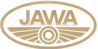 Nálepka JAWA - zlatá 100x50
