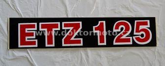 Box Sticker - ETZ 125 - black / white / red - not original