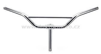 Handlebar with stem - with bar (JAWA Pionýr 21,23 first model) chrome / TUR