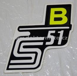 Nálepka schránky S51 B - č/žlutá