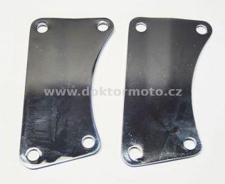 Engine mounts - set, straight, chrome - JAWA kývačka