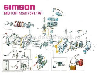 Plakát - motor (Simson S51), 680 x 480 mm