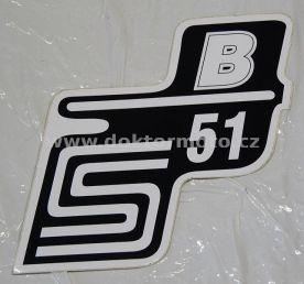 Box Sticker S51 B - black / white