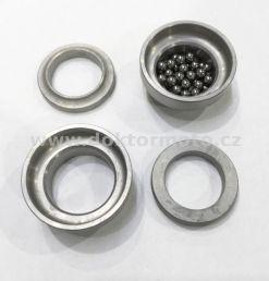 Steering bearing - complete, 4x bowl + balls (JAWA Pionýr, Stadion)