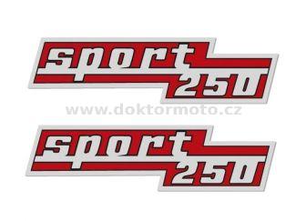 Nálepky SPORT 250 - sada 2ks (ČZ 250/471), matné
