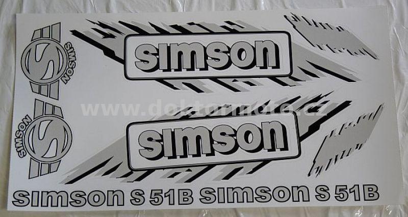 SIMSON Stickers - Set - silver - not original Pattern